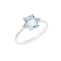 Anello Comete Donna Fantasia Di Acquamarina in Oro bianco ANQ306